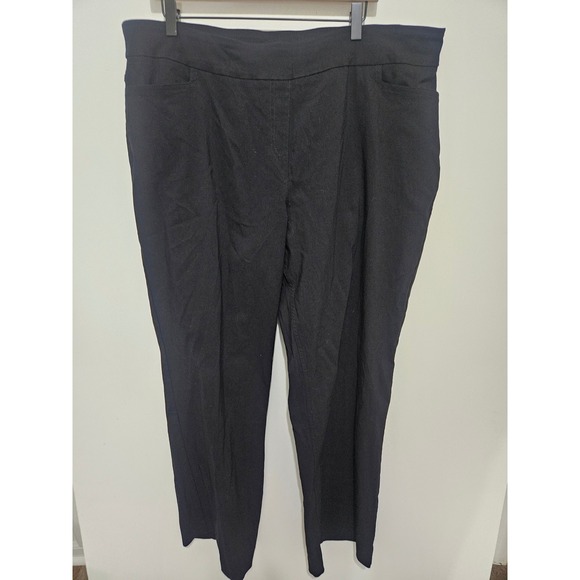 Slim-sation by Multiples Pants - Slim-sation by Multiples Black Wide Leg Pull On Pants Tummy Control 20W